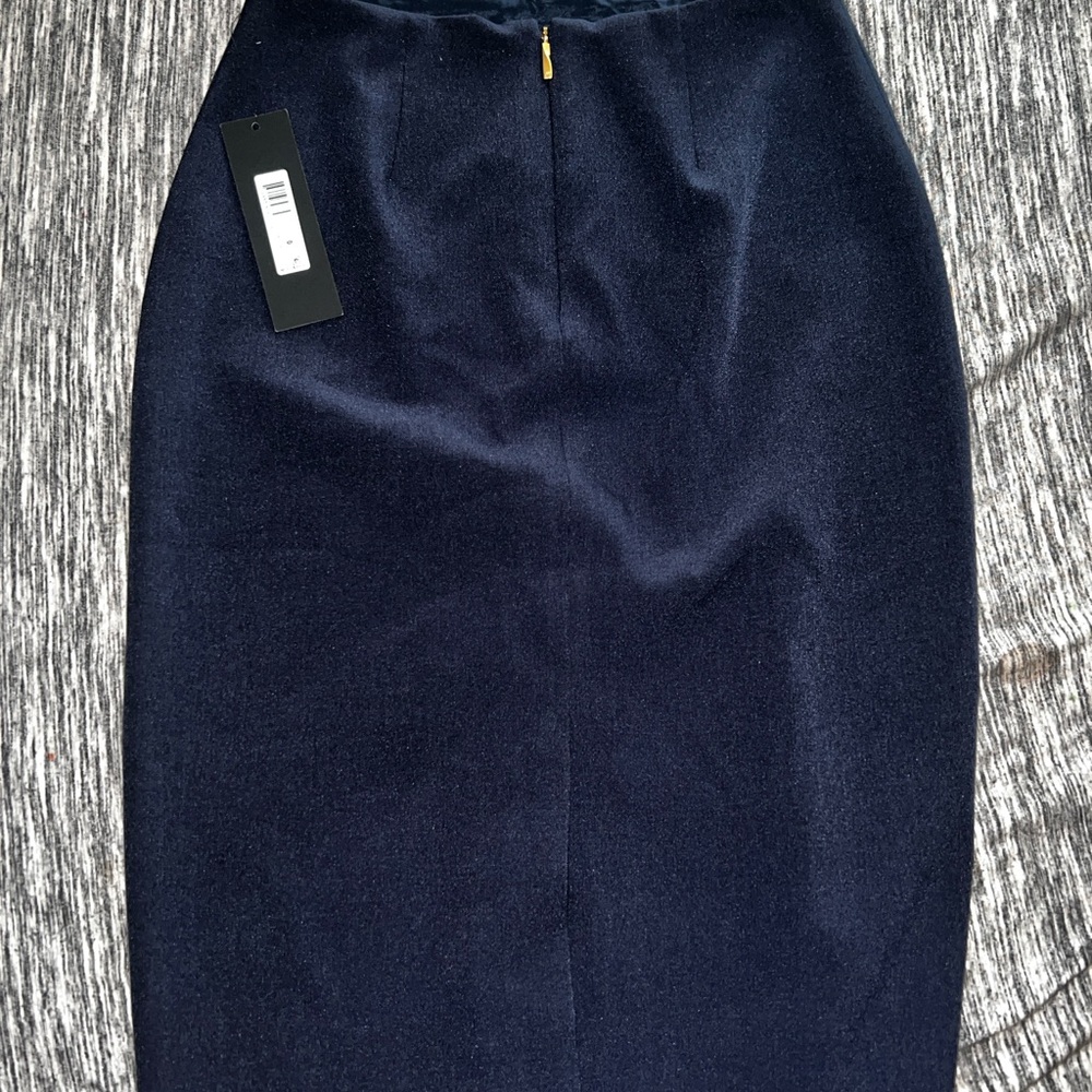 Donna Karan Blue Midi Pencil Skirt for Work